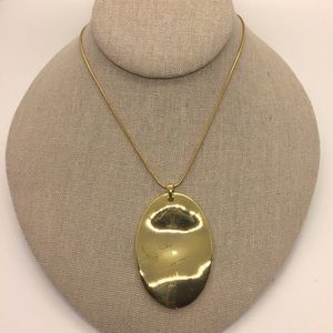 Joan Rivers Wavy Oval Polished Goldtone Pendant